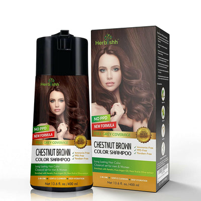 1pc Herbishh PPD Free Natural Hair Dye Color Shampoo