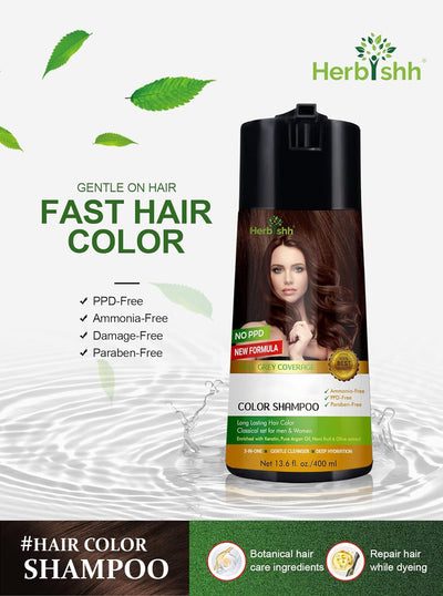 Buy 2-PCS PPD Free Hair Color Shampoo - Herbishh