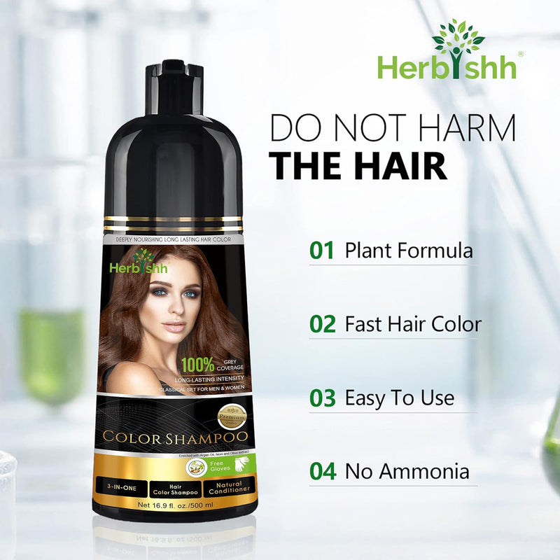 500ml Hair Color Shampoo - Herbishh