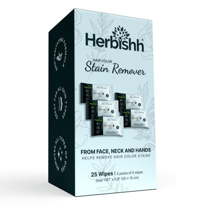 Pack of 5 Herbishh Hair Color Stain Remover Wipes