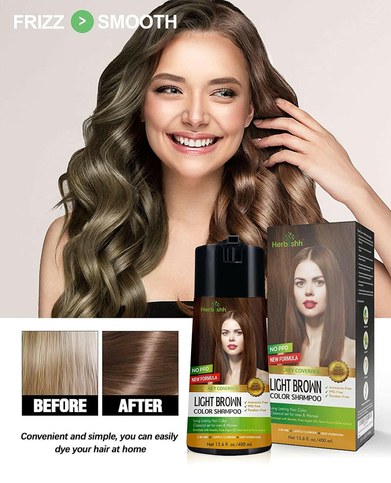 1pc Herbishh PPD Free Natural Hair Dye Color Shampoo