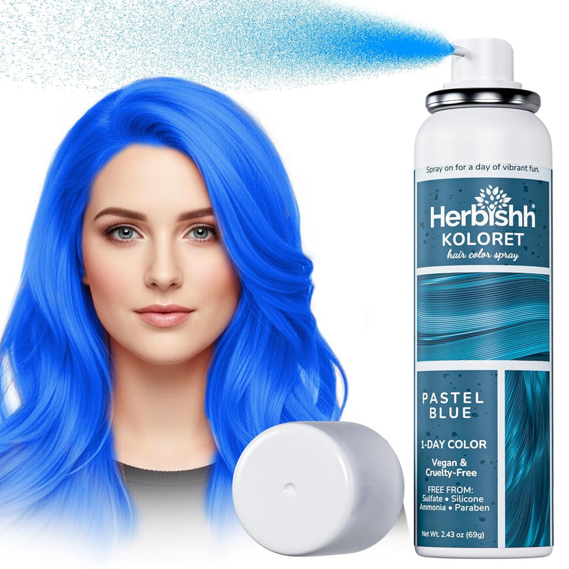 Koloret Temporary Hair Color Spray -Pastel Blue- Herbishh