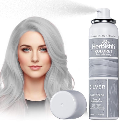 Koloret Temporary Hair Color Spray Pastel Silver - Herbishh
