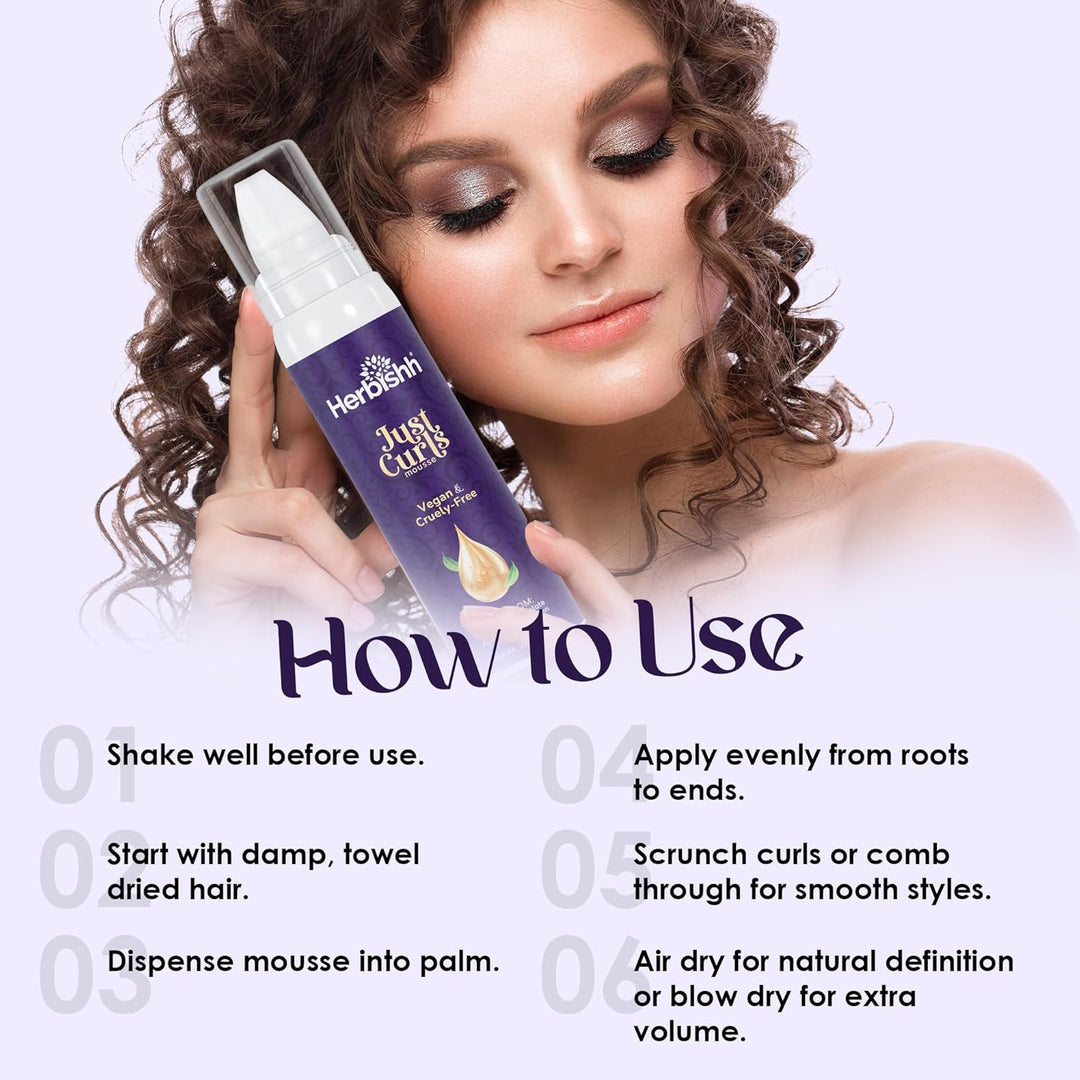 Just Curls Weightless Hair Mousse-Herbishh – herbishh.com
