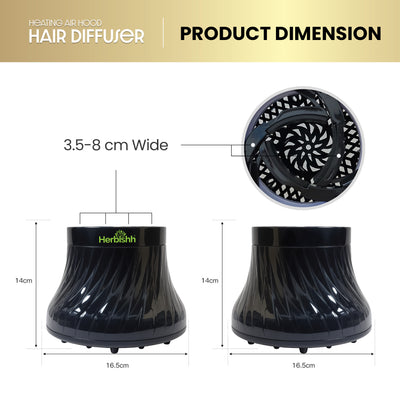 Herbishh Hair Dryer Diffuser - Black