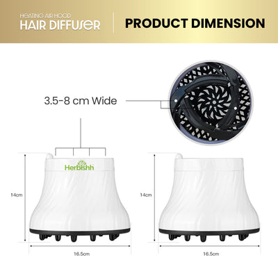 Herbishh Hair Dryer Diffuser - White