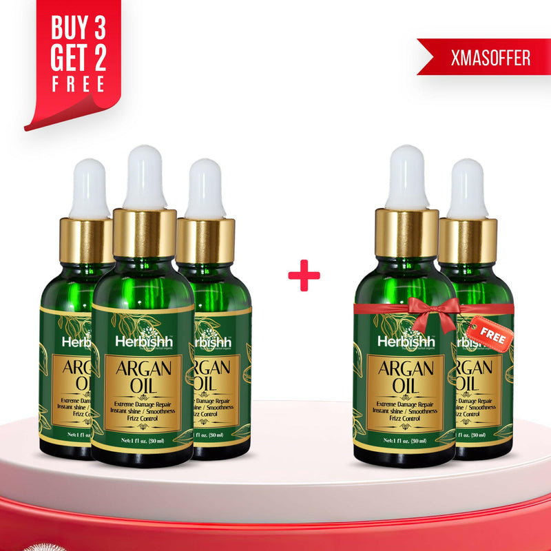 Buy 3pcs Organic Argan Oil get 2 free- Herbishh