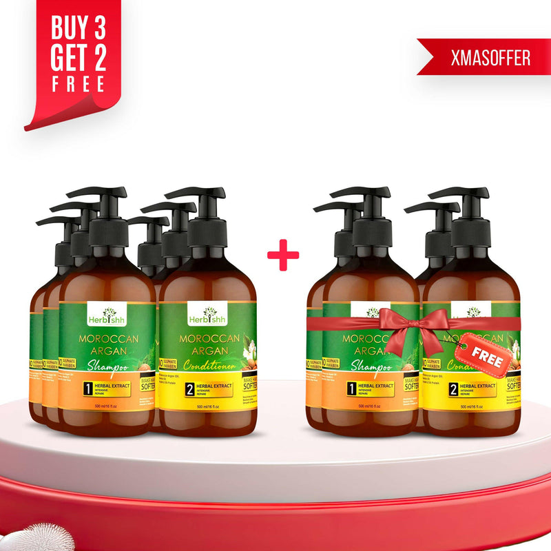 Buy 3 Argan Oil Shampoo Conditioner Set get 2 free