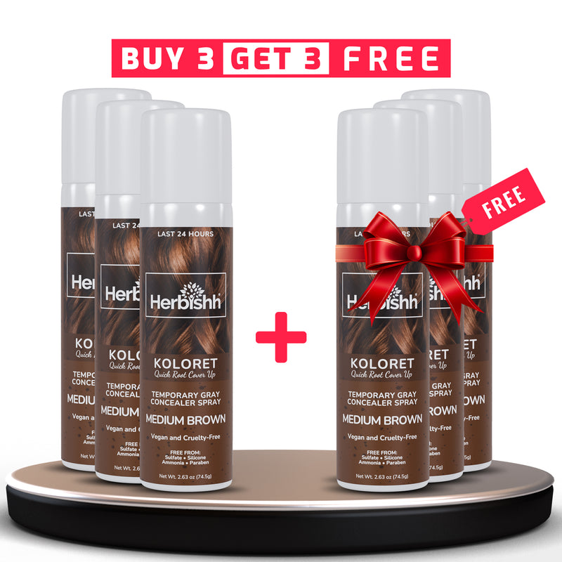 BUY 3 GET 3 Koloret Quick Root Touch Up Hair Color Spray