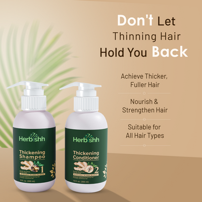 Hair Thickening Shampoo & Conditioner set- Herbishh