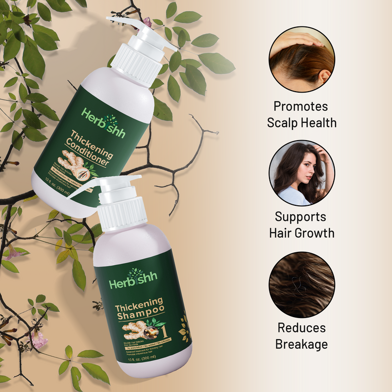 Hair Thickening Shampoo & Conditioner set- Herbishh
