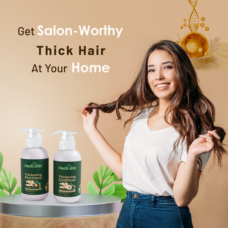 Hair Thickening Shampoo & Conditioner set- Herbishh