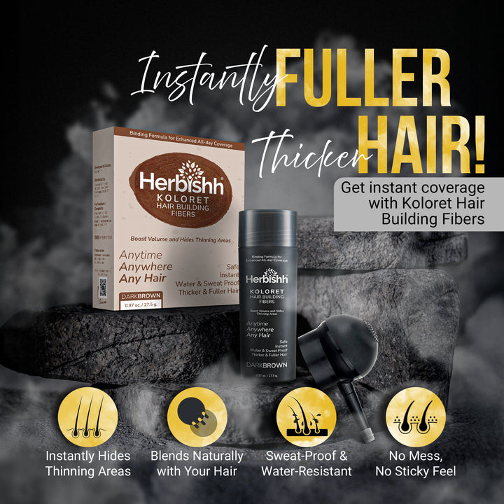 Verdichtendes Haarpuder Aus Keratin – Sofort Voluminöseres Haar – 28 G, Dunkelbraun – Für Feines & Dünnes Haar