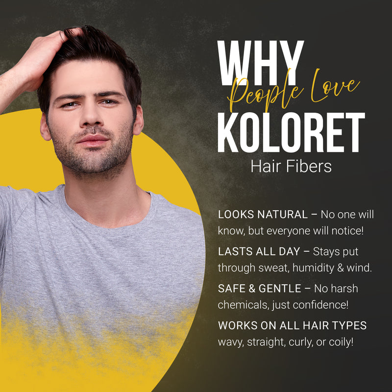 27.5 gm Herbishh Koloret Hair Building Fibers – Dark Brown Hair care.