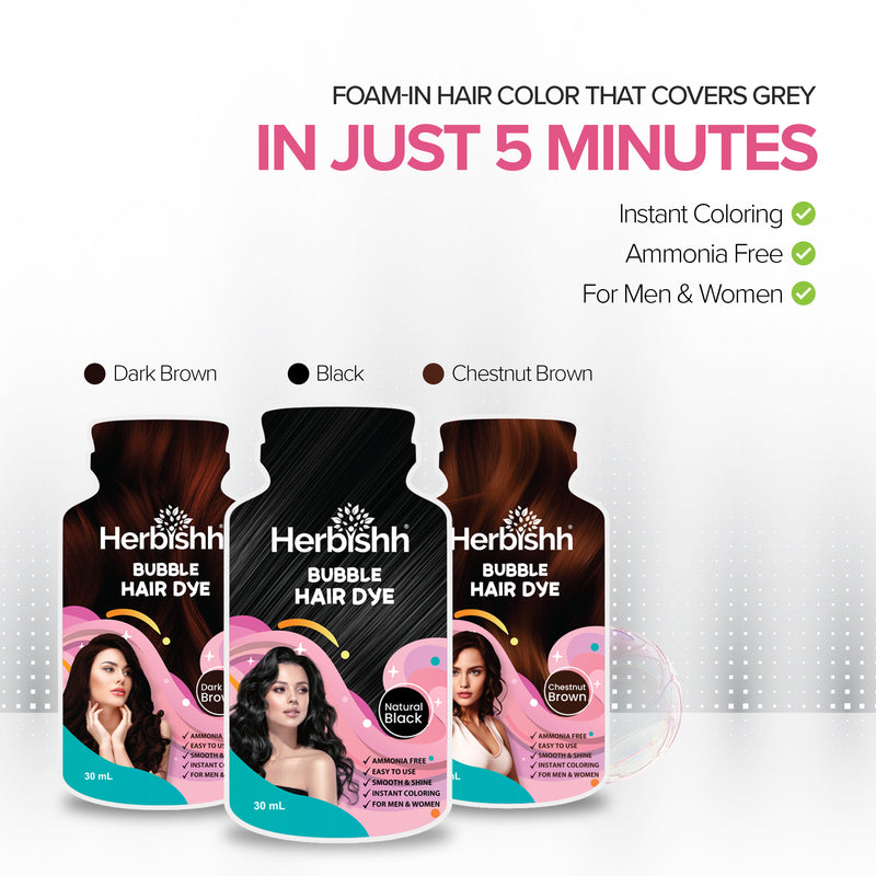 Bubble Foam Hair Dye Color Shampoo