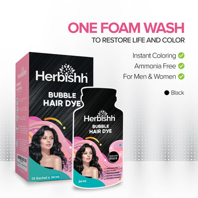 Black Bubble Foam Color Hair Dye Shampoo