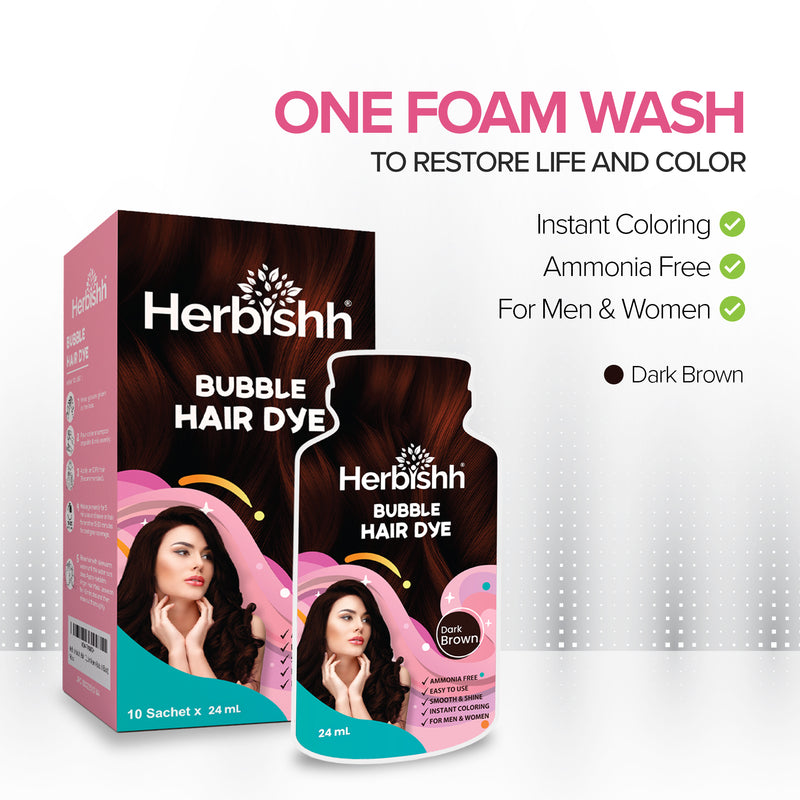 Dark Brown- Bubble Foam Color Hair Dye Shampoo