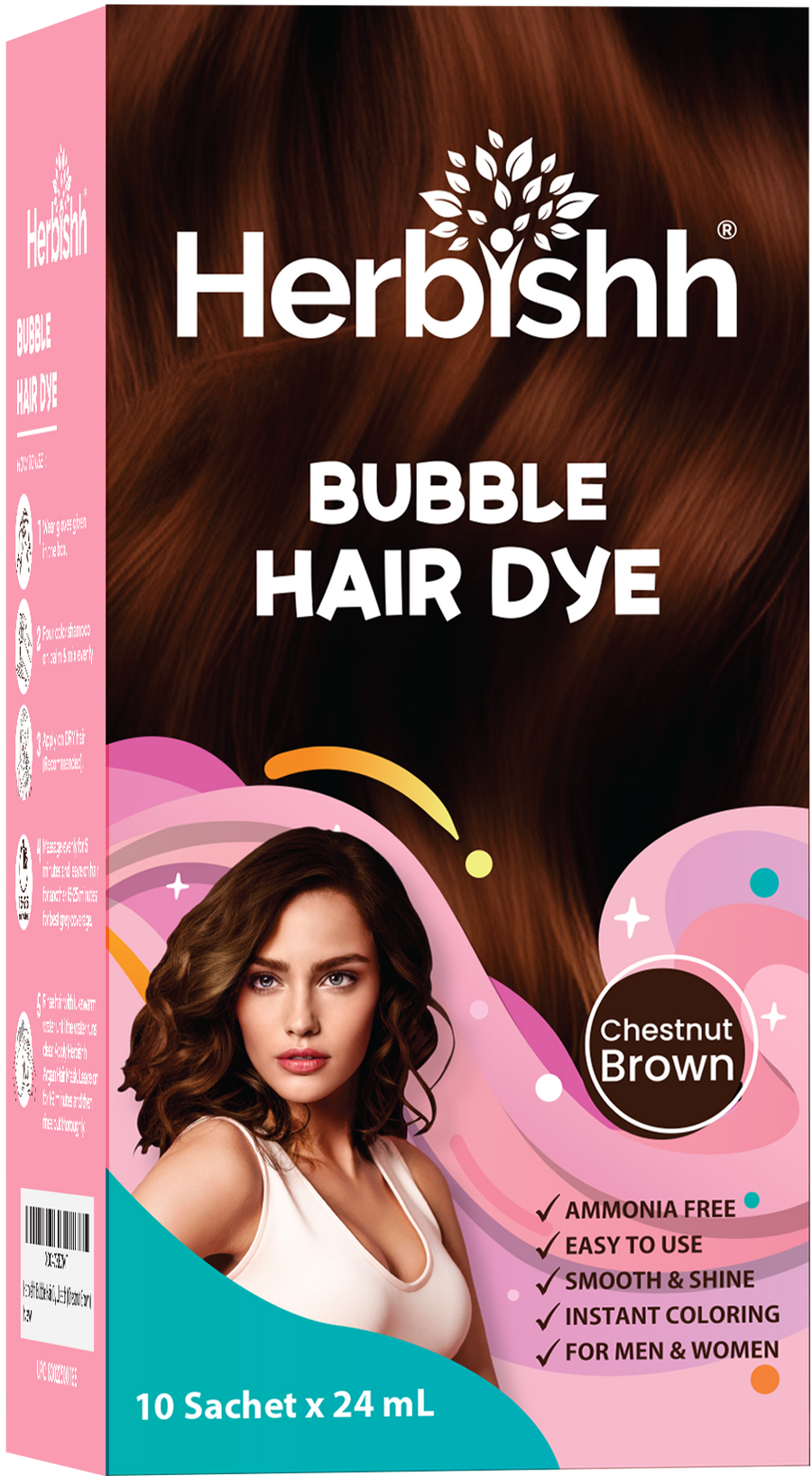 Bubble Foam Hair Dye Shampoo