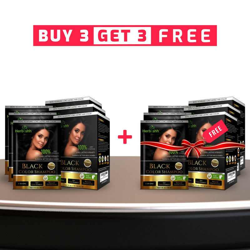 Bogo Sale buy 3 Color Shampoo Sachets get 3 free - Herbishh