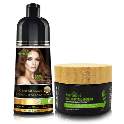 Buy 1 Pc Color Shampoo & Get Pro Keratin Hair Mask FREE - Herbishh