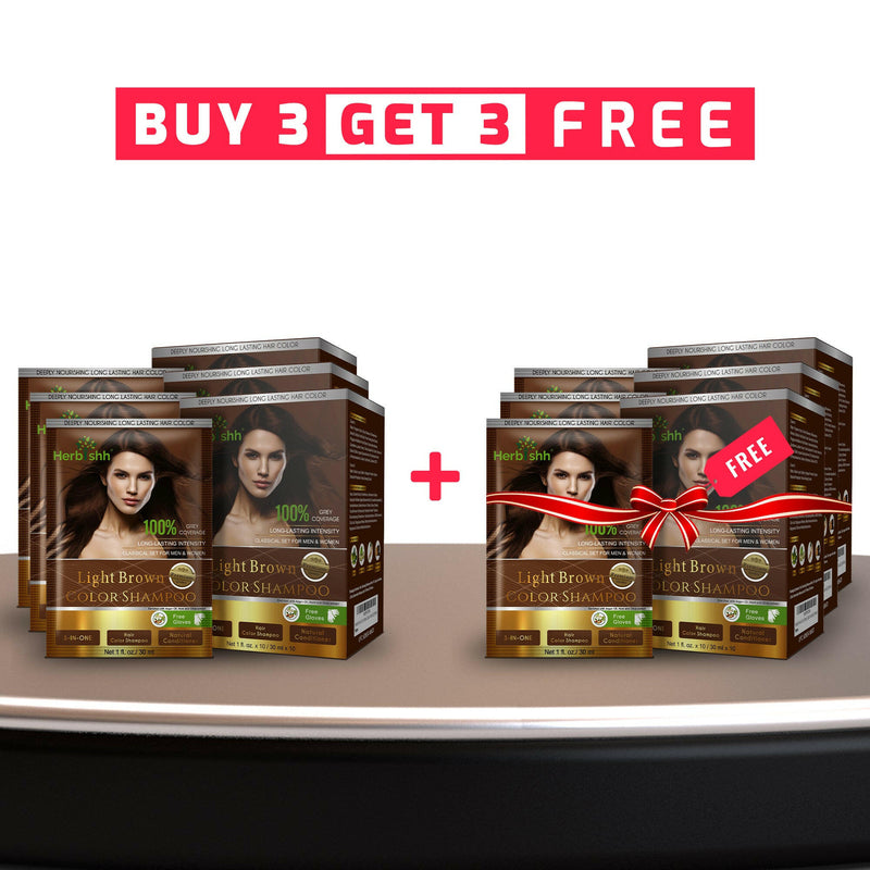 Bogo Sale buy 3 Color Shampoo Sachets get 3 free - Herbishh