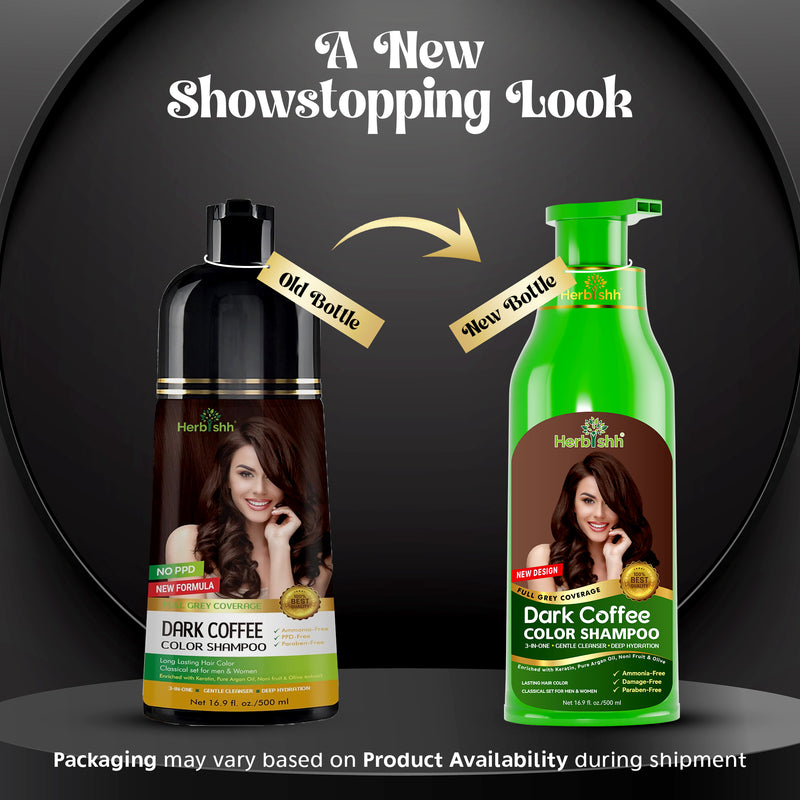 Dark Coffee PPD Free Hair Color Shampoo - Herbishh