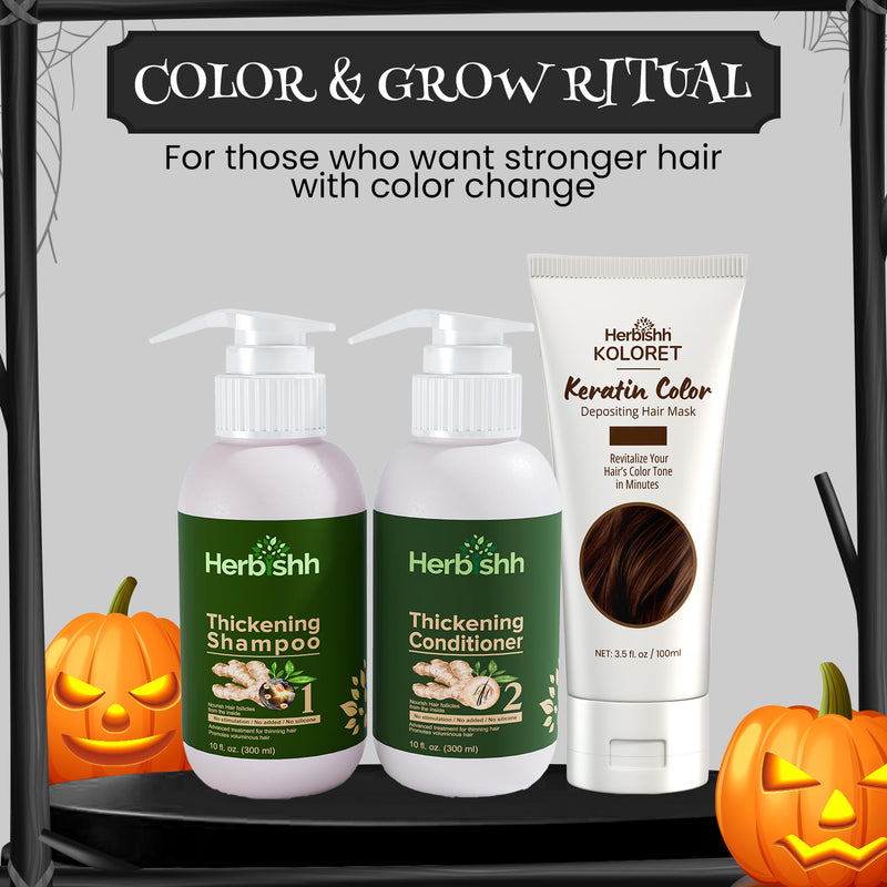 Herbishh Hair Growth Set + Keratin Color Depositing Hair Mask