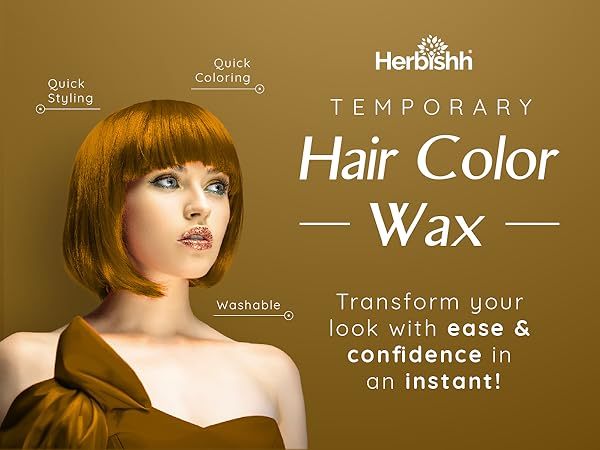 Herbishh Koloret Temporary Hair Color Wax Gold