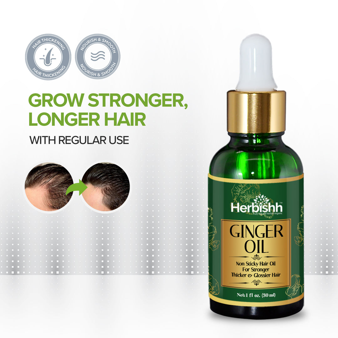 Herbishh Exotic Ginger Essential Hair Oil | Scalp Revival & Hair