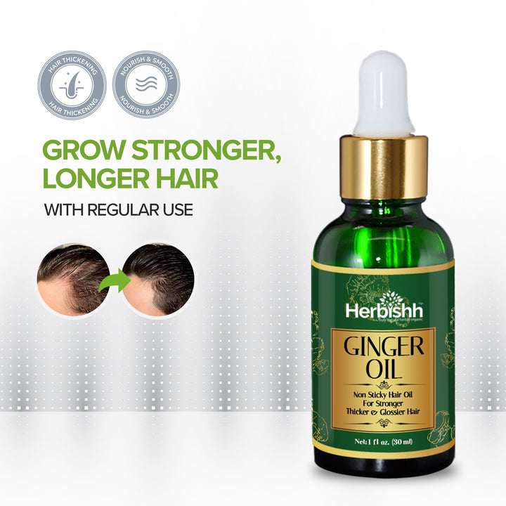 Herbishh Exotic Ginger Essential Hair Oil | Scalp Revival & Hair