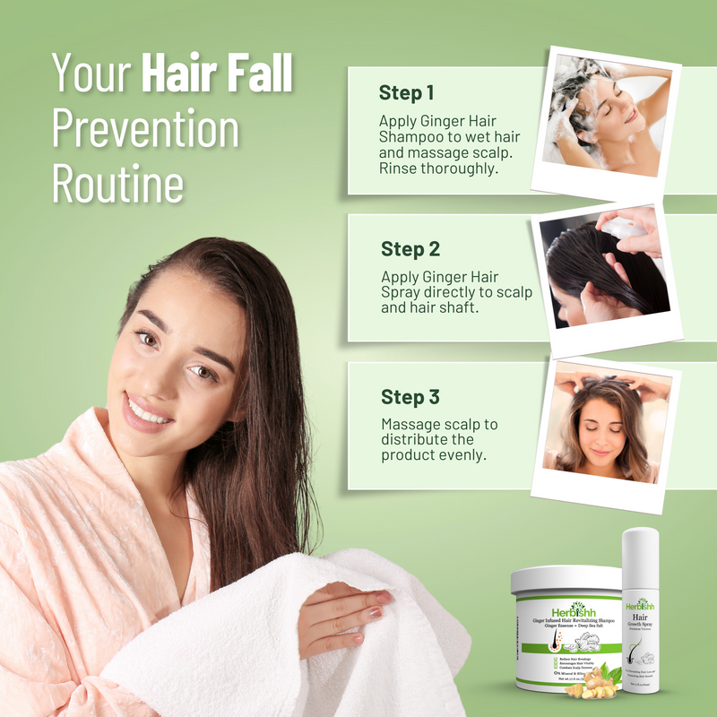 Ginger Hair Fall Prevention Combo - Herbishh