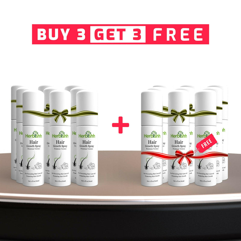 Buy 3 Get 3 Free Hair Growth Spray- Herbishh BOGO