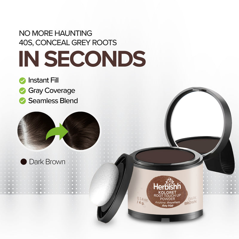 Dark Brown Koloret Root Touch-Up Powder- 4 gm