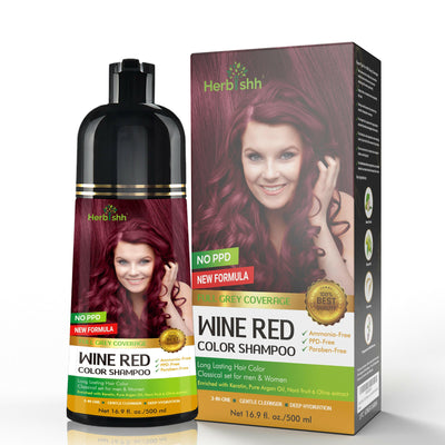 1pc Herbishh PPD Free Natural Hair Dye Color Shampoo