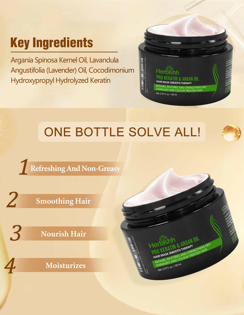 Buy 2 Argan Hair Masks, Get 1 FREE- Herbishh