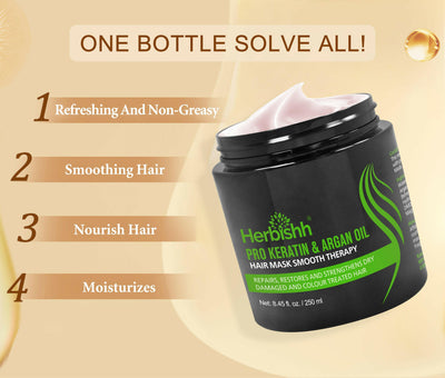 Buy 2 Argan Hair Masks, Get 1 FREE- Herbishh