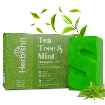Herbishh Tea Tree and Mint Shampoo Bar 