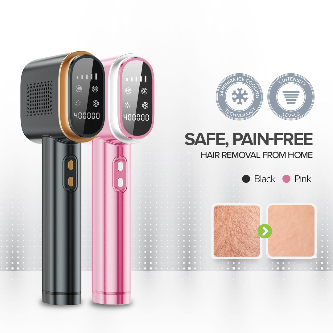IPLフラッシュレーザーデポ ピンク Herbishh IPL Laser Hair Removal Machine | 400,000 Flashes with