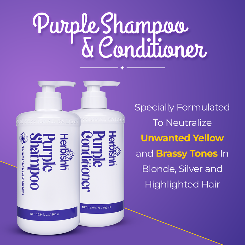 Buy 3 Get 3 Herbishh Purple Shampoo & Conditioner Set BOGO