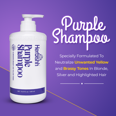 Herbishh Purple Shampoo for Blonde, Silver & Highlighted Hair