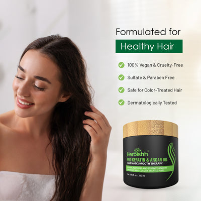 250 Gm Pro Keratin Argan Hair Mask - Herbishh