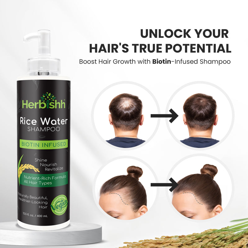 Rice Water Shampoo for Men and Women- Herbishh