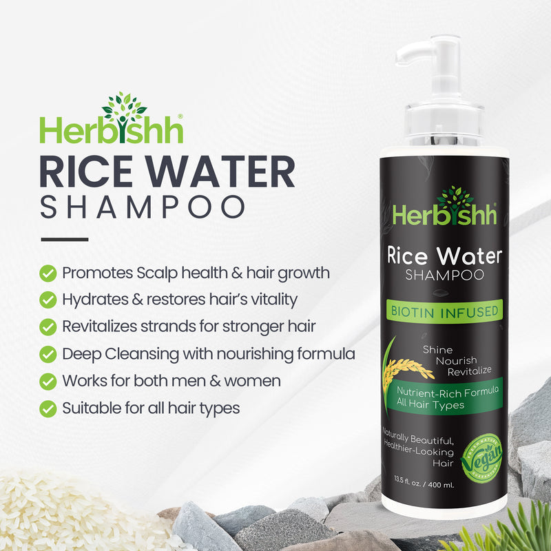 Rice Water Shampoo for Men and Women- Herbishh