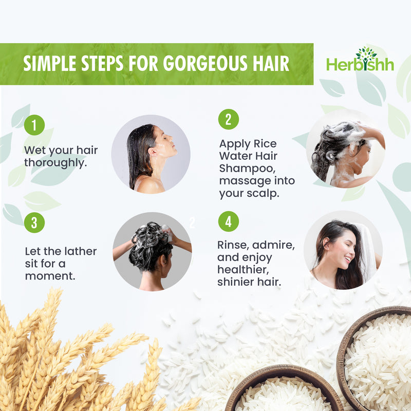 Rice Water Shampoo for Men and Women- Herbishh