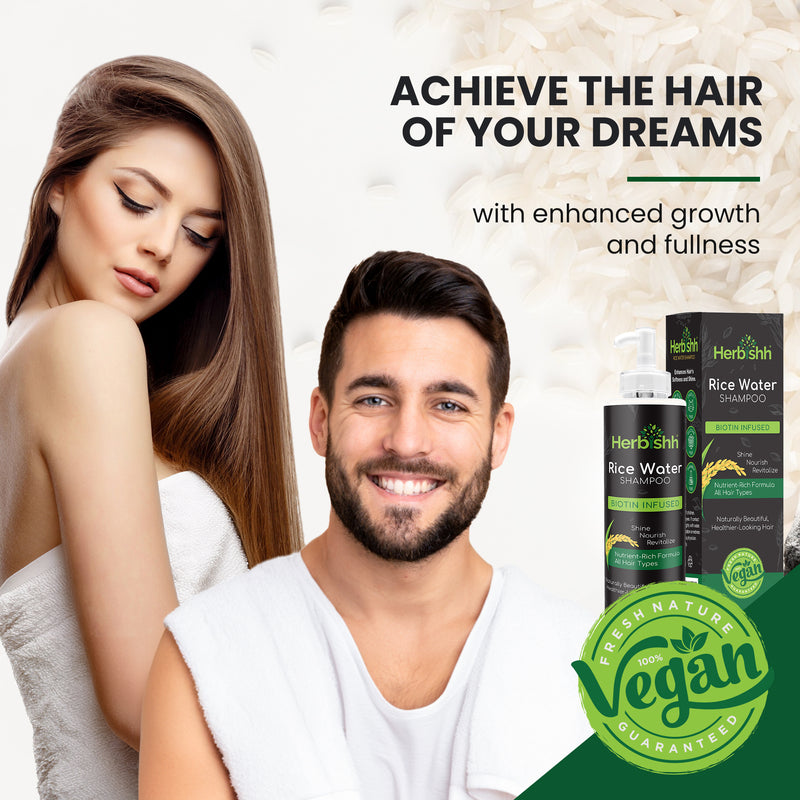Rice Water Shampoo for Men and Women- Herbishh