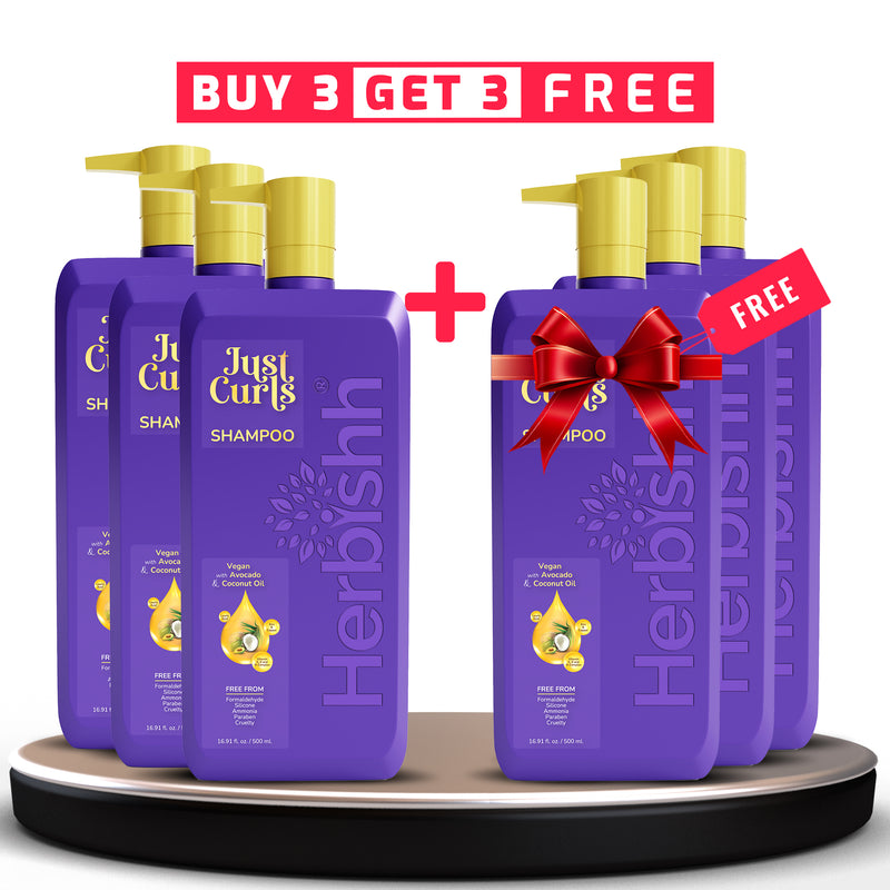 BUY 3 GET 3 Herbishh Just Curls Shampoo