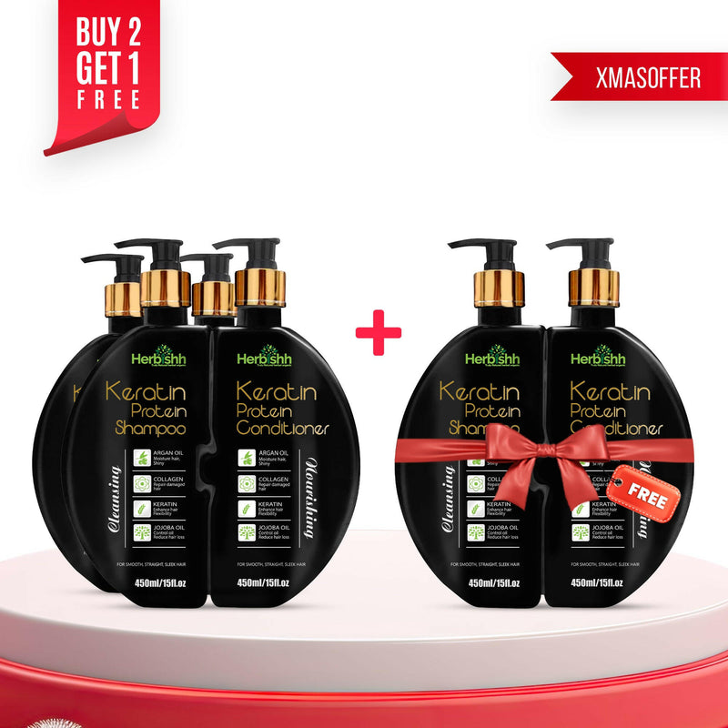 SALE: BUY 2 Keratin hair shampoo & conditioner Get 1 Free