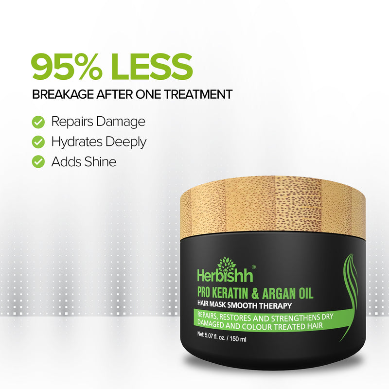 Pro Keratin Argan Hair Mask 150gm- Herbishh