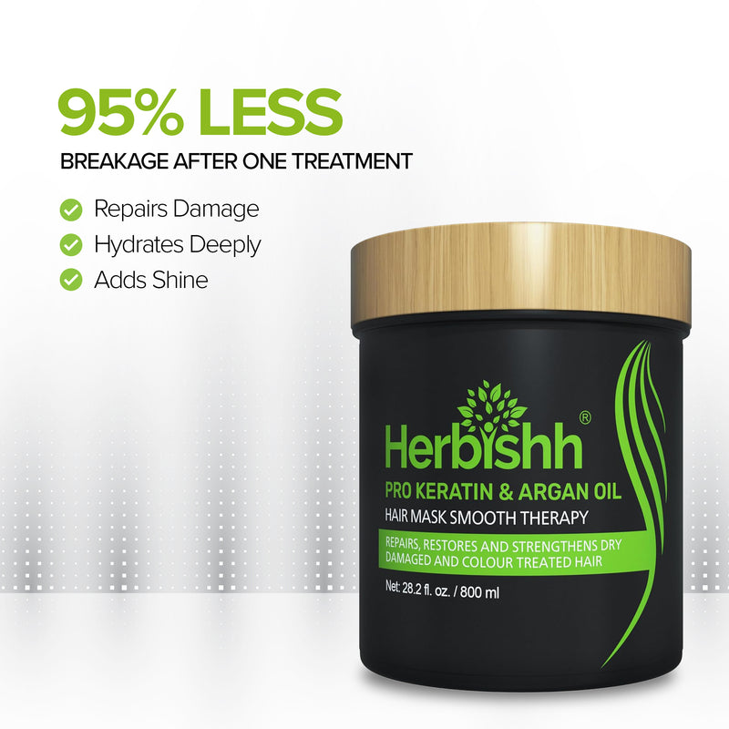 Pro Keratin Argan Hair Mask 800ml - Herbishh