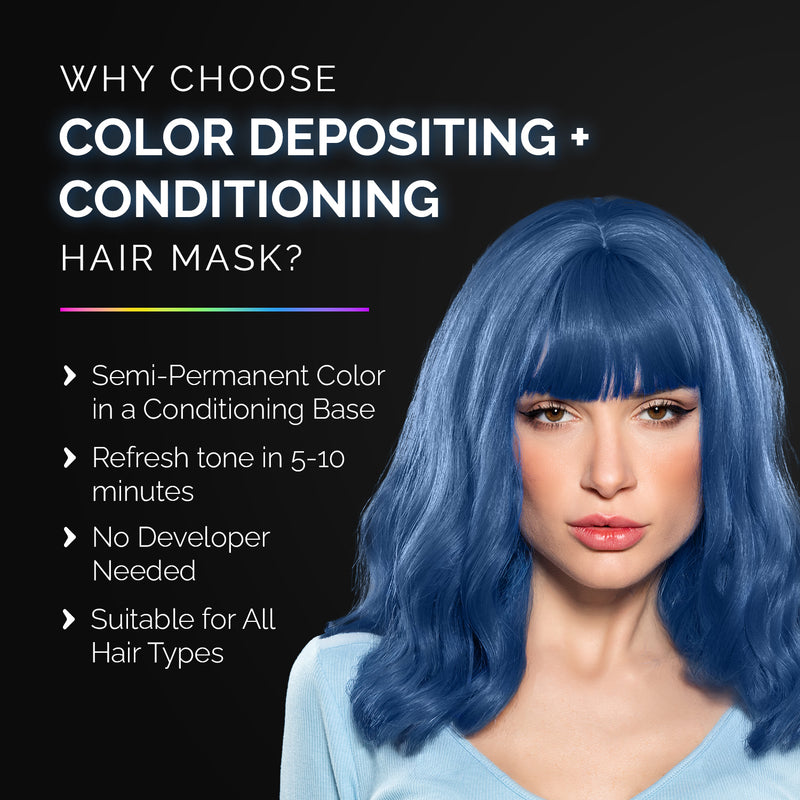 Koloret Keratin Color Depositing Hair Mask Silver Blue